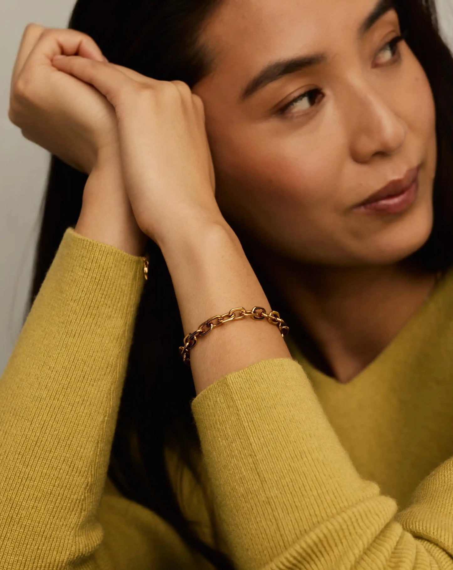 Square Paperclip Chain Bracelet | 18ct Gold Plated Bracelets Missoma 