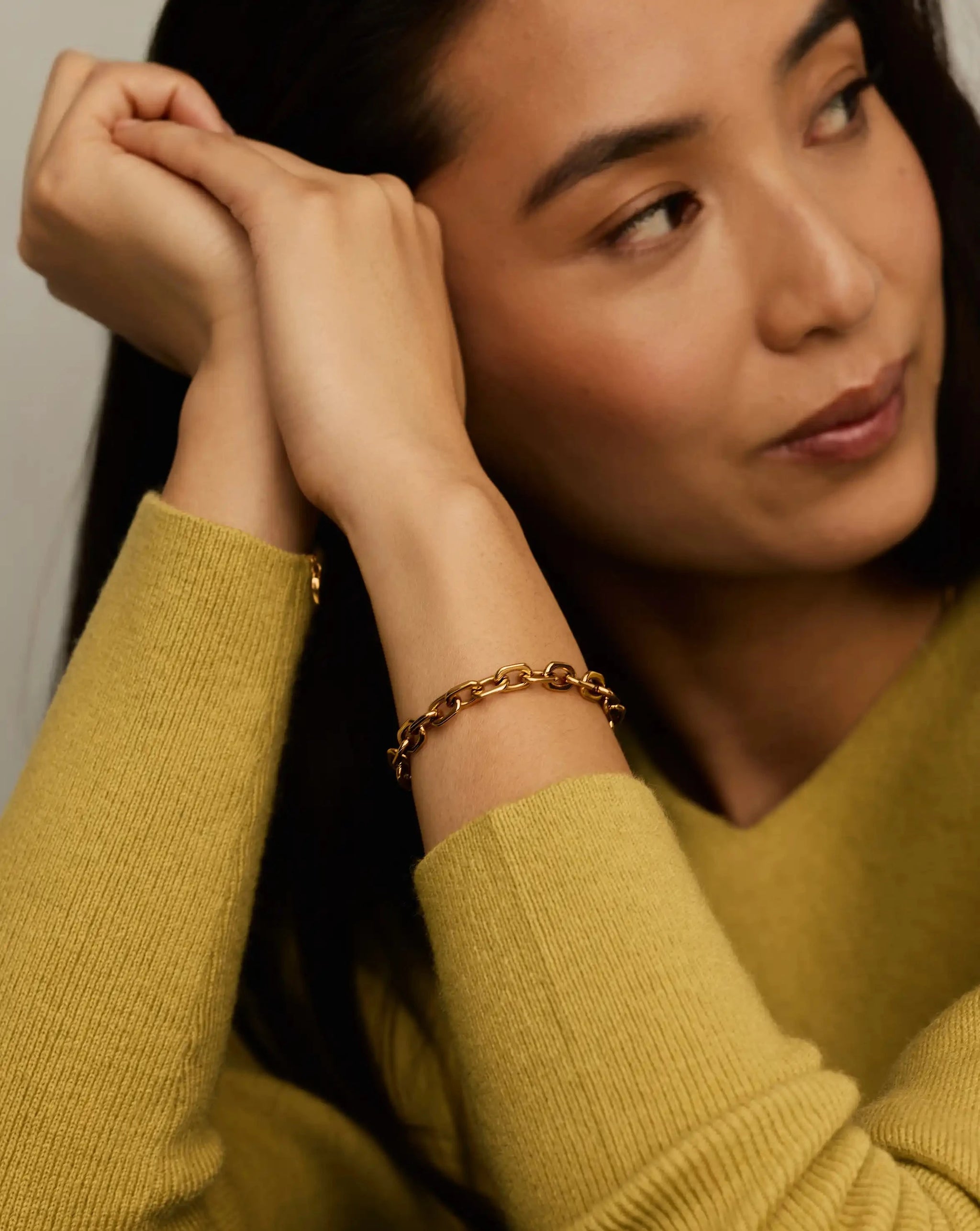 Square Paperclip Chain Bracelet | 18ct Gold Plated Bracelets Missoma 