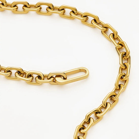 Square Paperclip Chain Necklace | 18ct Gold Plated Necklaces Missoma 