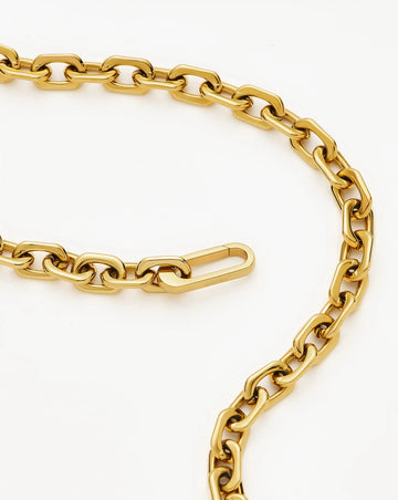 Square Paperclip Chain Necklace | 18ct Gold Plated Necklaces Missoma 