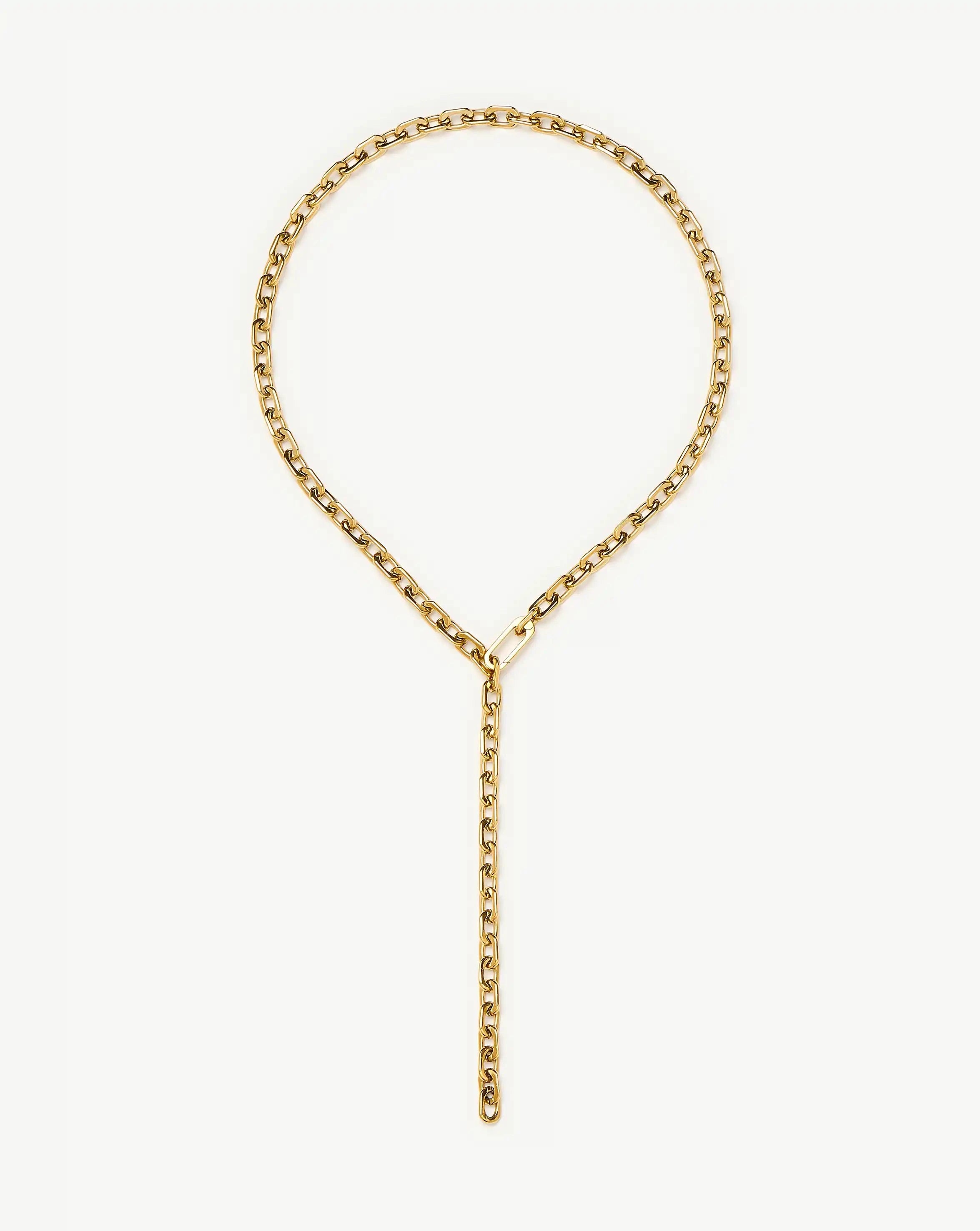 Square Paperclip Chain Necklace | 18ct Gold Plated Necklaces Missoma 