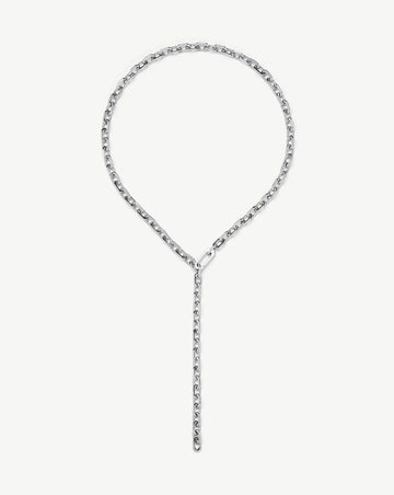 Square Paperclip Chain Necklace | Platinum Plated Necklaces Missoma 