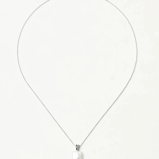 Square Pearl Baya Pendant Necklace | Sterling Silver/Pearl Necklaces Missoma 