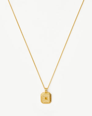 Star Ridge Birthstone Pendant Necklace | 18ct Gold Vermeil/Citrine Necklaces Missoma 