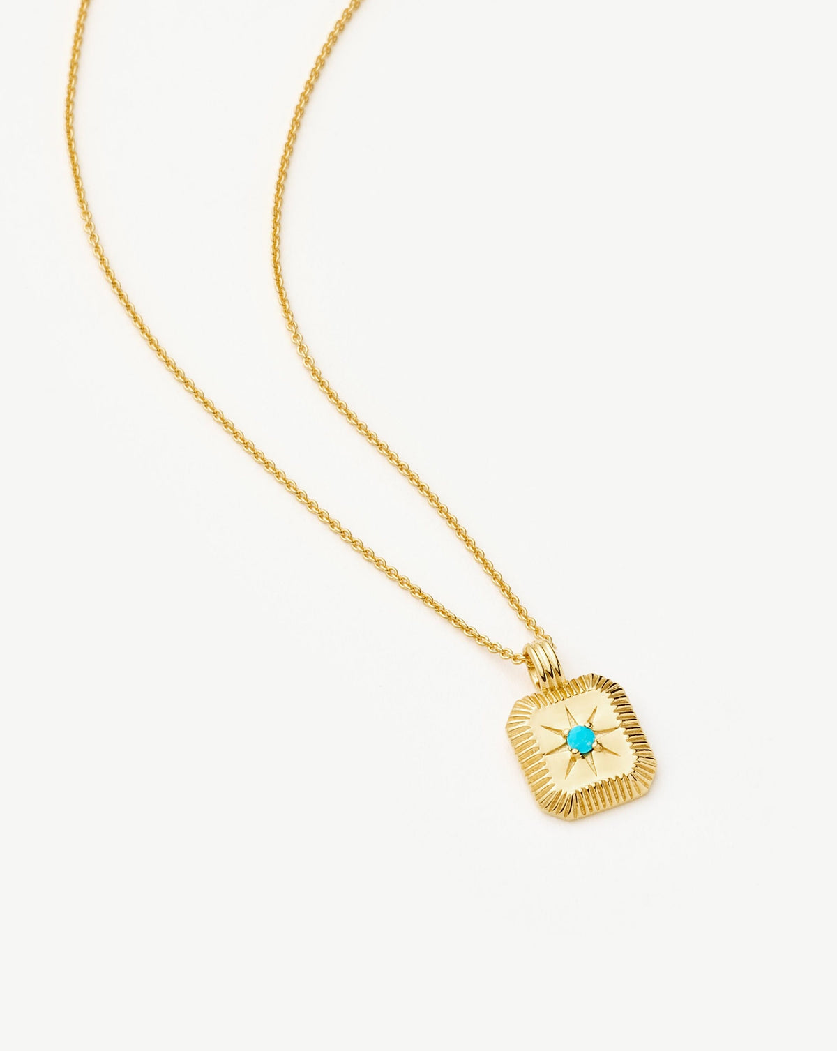 Missoma December Birthstone Pendant Necklace with Dyed Turquoise Magnesite