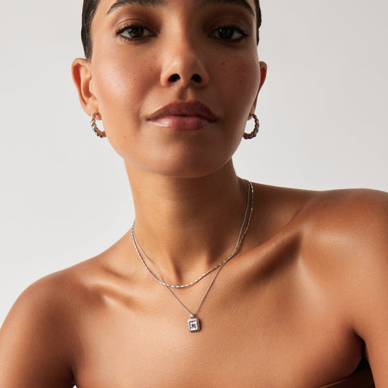 Star Ridge Birthstone Pendant Necklace - Amethyst/February Necklaces Missoma 