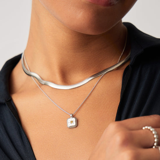 Star Ridge Birthstone Pendant Necklace - Citrine/November Necklaces Missoma 