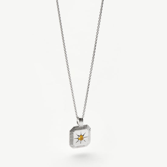 Star Ridge Birthstone Pendant Necklace - Citrine/November Necklaces Missoma 