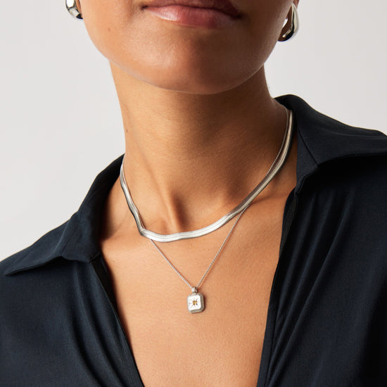 Star Ridge Birthstone Pendant Necklace - Citrine/November Necklaces Missoma 