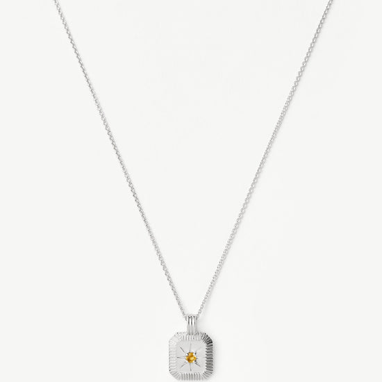 Star Ridge Birthstone Pendant Necklace - Citrine/November Necklaces Missoma 