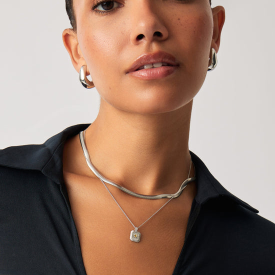 Star Ridge Birthstone Pendant Necklace - Citrine/November Necklaces Missoma 