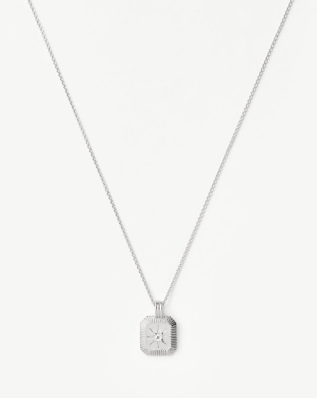 April Birthstone Pendant Necklace | Crystal/Sterling Silver