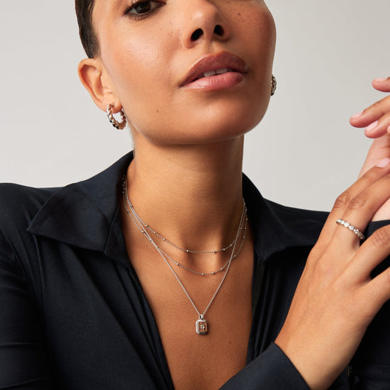 Star Ridge Birthstone Pendant Necklace - Crystal/April Necklaces Missoma 