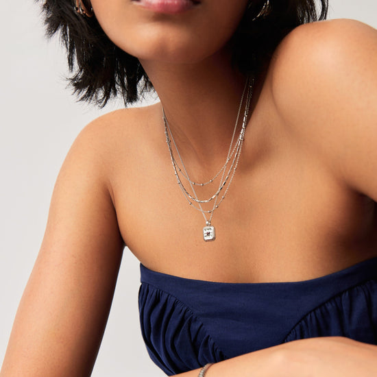 Star Ridge Birthstone Pendant Necklace - Garnet/January Necklaces Missoma 