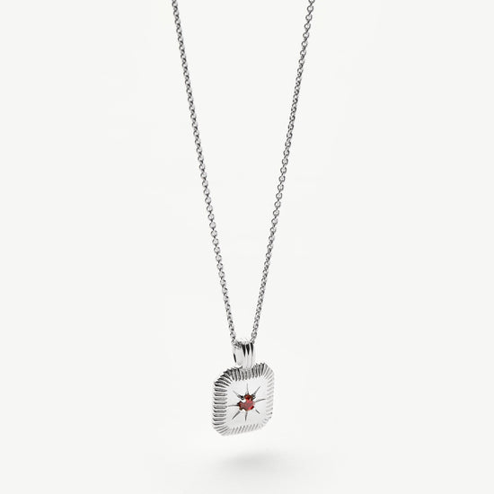 Star Ridge Birthstone Pendant Necklace - Garnet/January Necklaces Missoma 