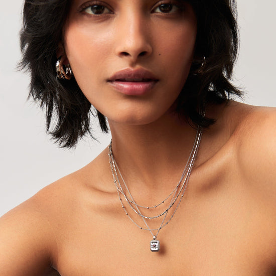 Star Ridge Birthstone Pendant Necklace - Garnet/January Necklaces Missoma 