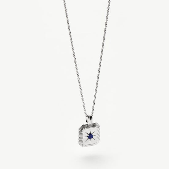 Star Ridge Birthstone Pendant Necklace - Lapis/September Necklaces Missoma 
