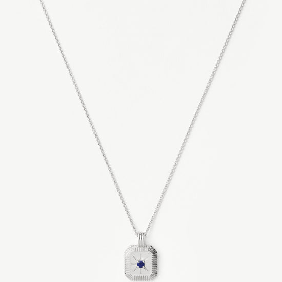 Star Ridge Birthstone Pendant Necklace - Lapis/September Necklaces Missoma 