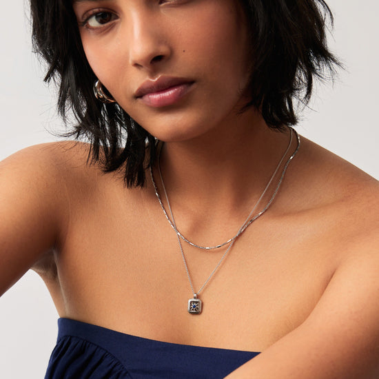 Star Ridge Birthstone Pendant Necklace - Lapis/September Necklaces Missoma 