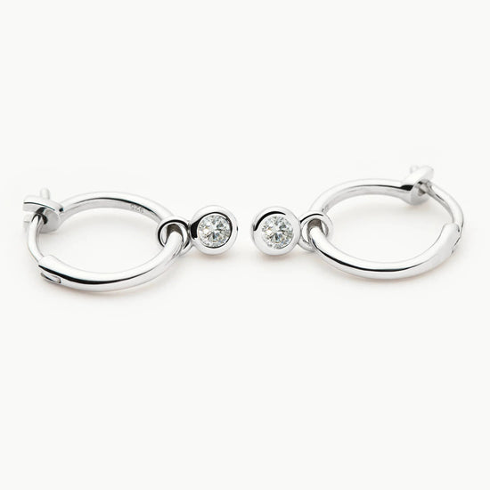 Tennis Charm Mini Hoop Earrings | Sterling Silver/Cubic Zirconia Earrings Missoma 