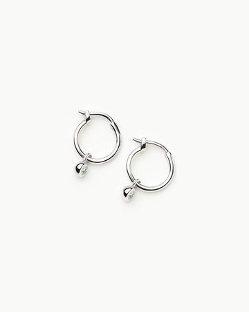 Tennis Charm Mini Hoop Earrings | Sterling Silver/Cubic Zirconia Earrings Missoma 