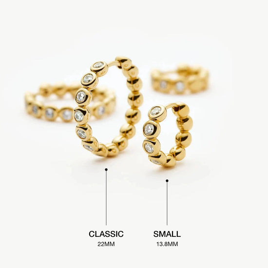 Tennis Classic Hoop Earrings | Silver Plated/Cubic Zirconia Earrings Missoma 