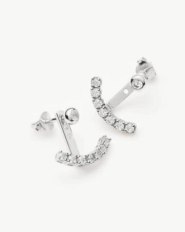 Tennis Ear Jacket Stud Earrings | Sterling Silver/Cubic Zirconia Earrings Missoma 
