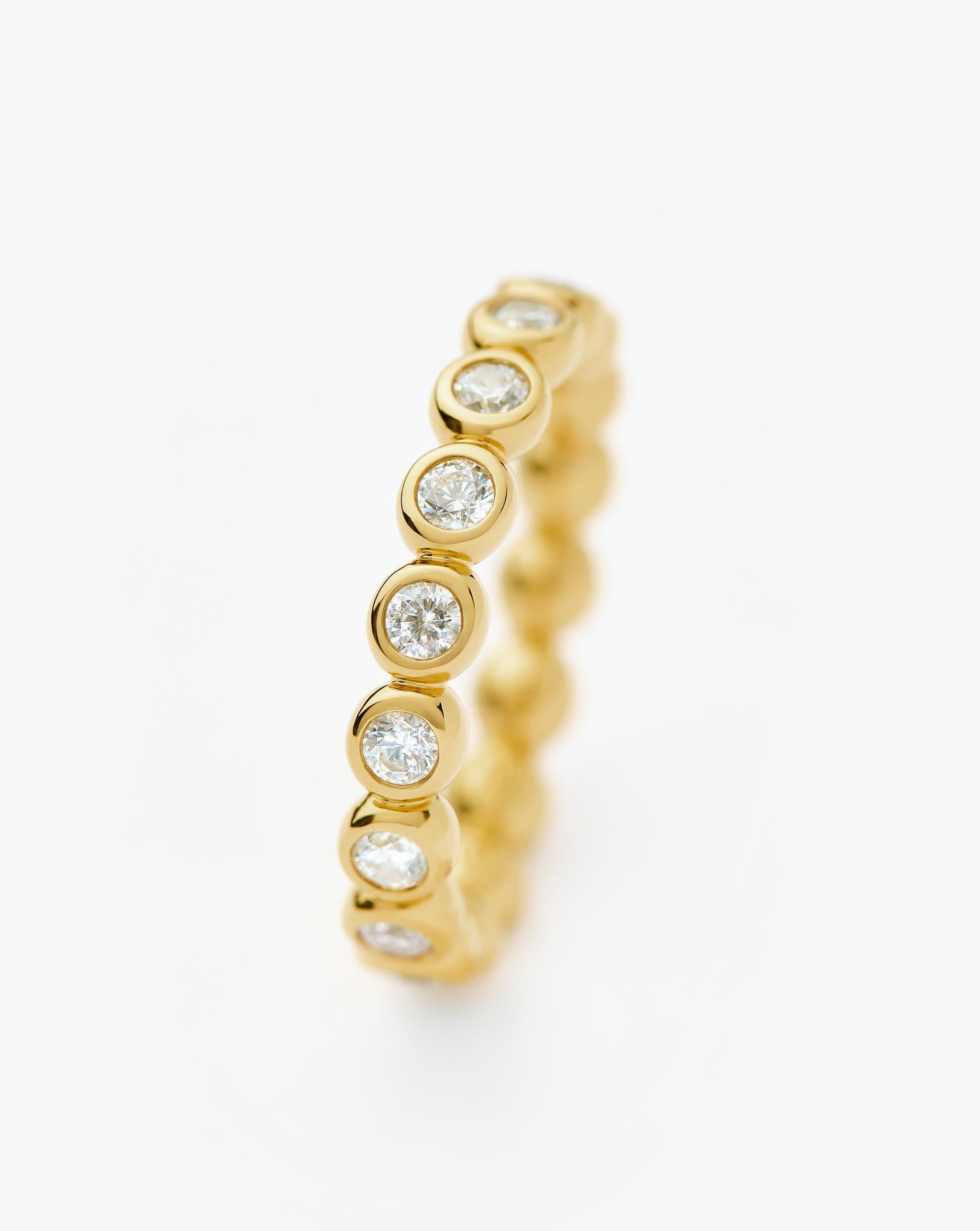 Tennis Eternity Stacking Ring | 18ct Gold Vermeil/Cubic Zirconia Rings Missoma 