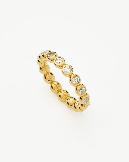 Tennis Eternity Stacking Ring | 18ct Gold Vermeil/Cubic Zirconia Rings Missoma 