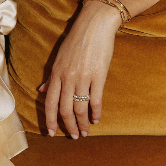 Tennis Eternity Stacking Ring | 18ct Gold Vermeil/Cubic Zirconia Rings Missoma 
