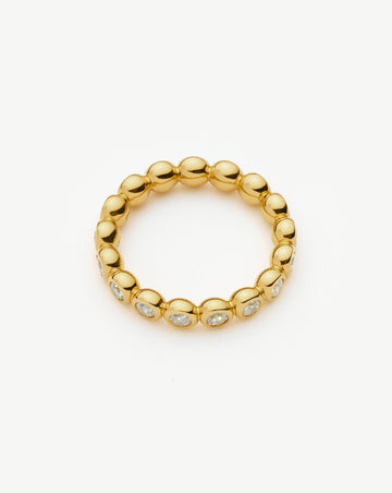 Tennis Eternity Stacking Ring | 18ct Gold Vermeil/Cubic Zirconia Rings Missoma 