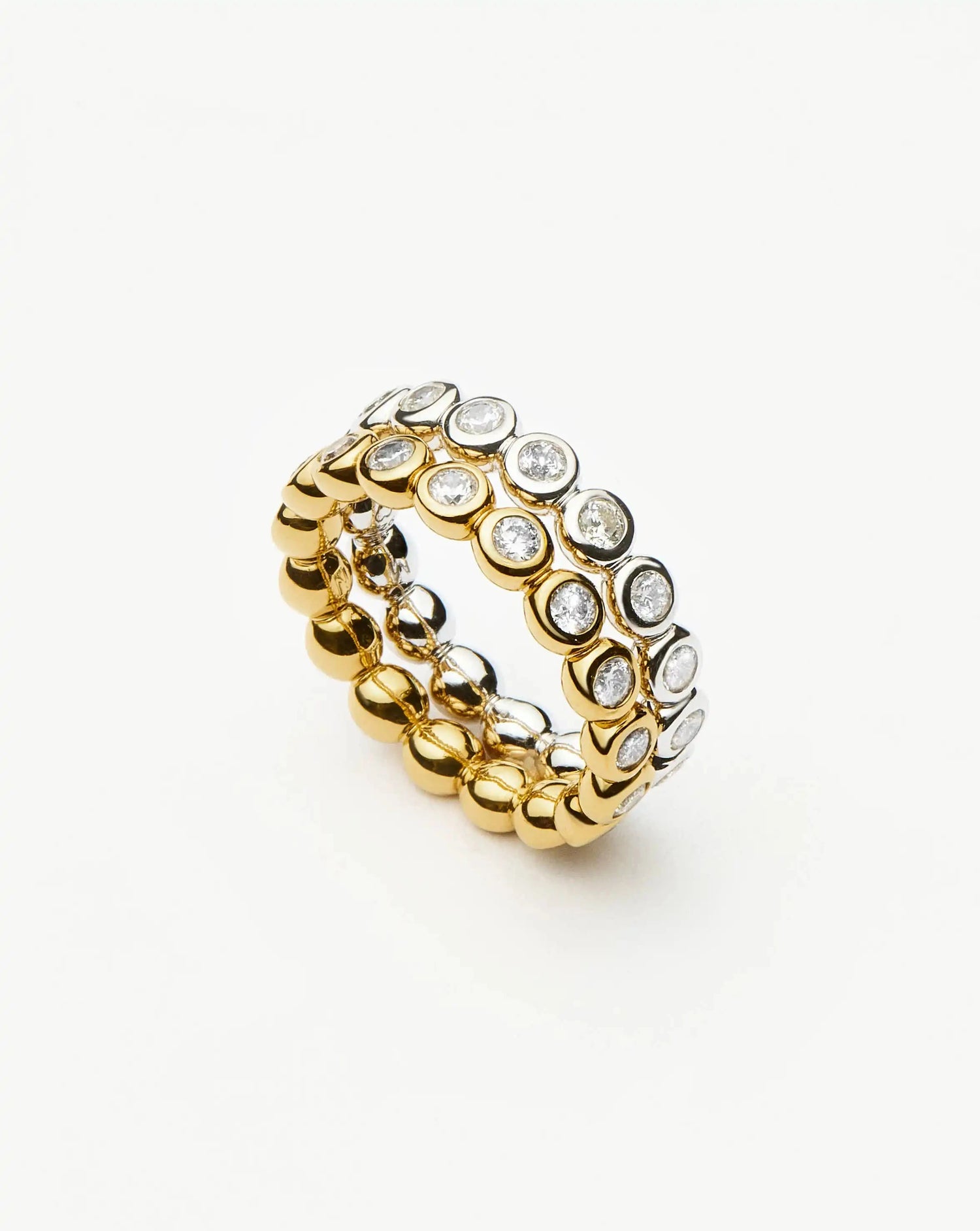 Tennis Eternity Stacking Ring Set | 18ct Gold Vermeil/Sterling Silver/Cubic Zirconia Rings Missoma 