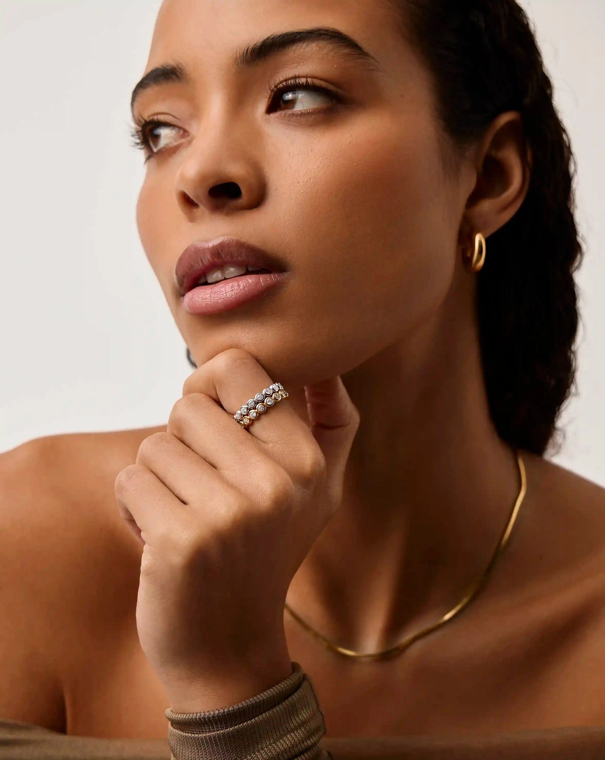 Tennis Eternity Stacking Ring Set - Gold & Silver | Missoma
