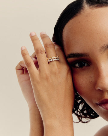 Tennis Eternity Stacking Ring | Sterling Silver/Cubic Zirconia Rings Missoma 
