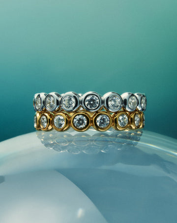 Tennis Eternity Stacking Ring | Sterling Silver/Cubic Zirconia Rings Missoma 