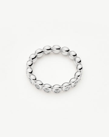 Tennis Eternity Stacking Ring | Sterling Silver/Cubic Zirconia Rings Missoma 