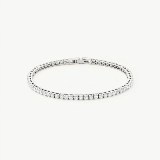 Tennis Everyday Bracelet | Platinum Plated/Cubic Zirconia Bracelets Missoma 