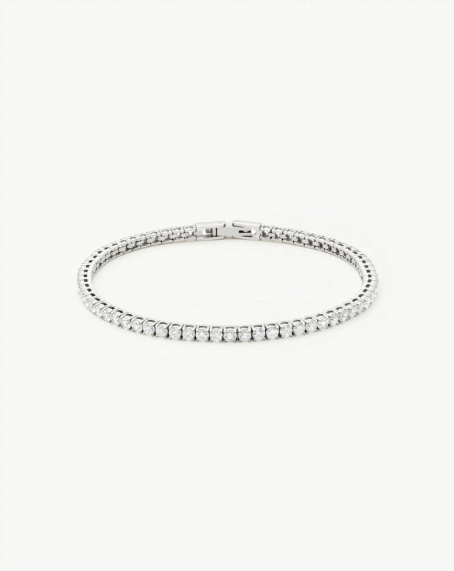 Tennis Everyday Bracelet | Platinum Plated/Cubic Zirconia