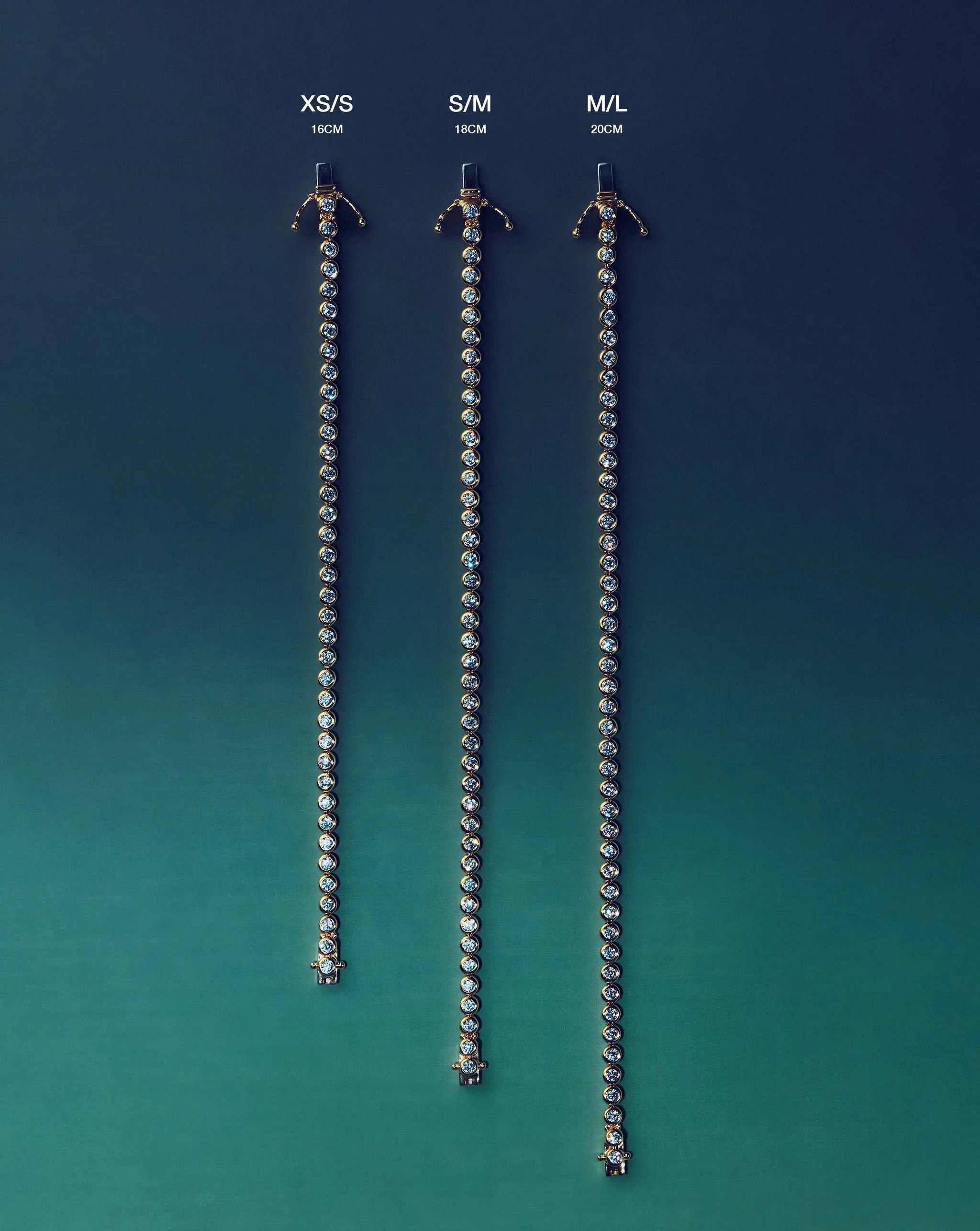 Tennis Round Bracelet | 18ct Gold Vermeil/Sapphire Blue Nano-crystal Bracelets Missoma 