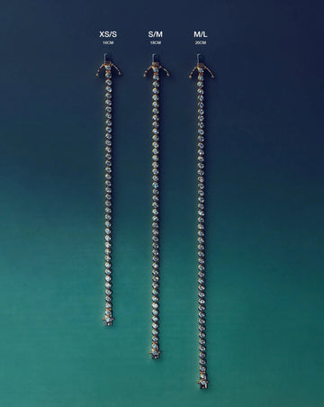 Tennis Round Bracelet | 18ct Gold Vermeil/Sapphire Blue Nano-crystal Bracelets Missoma 