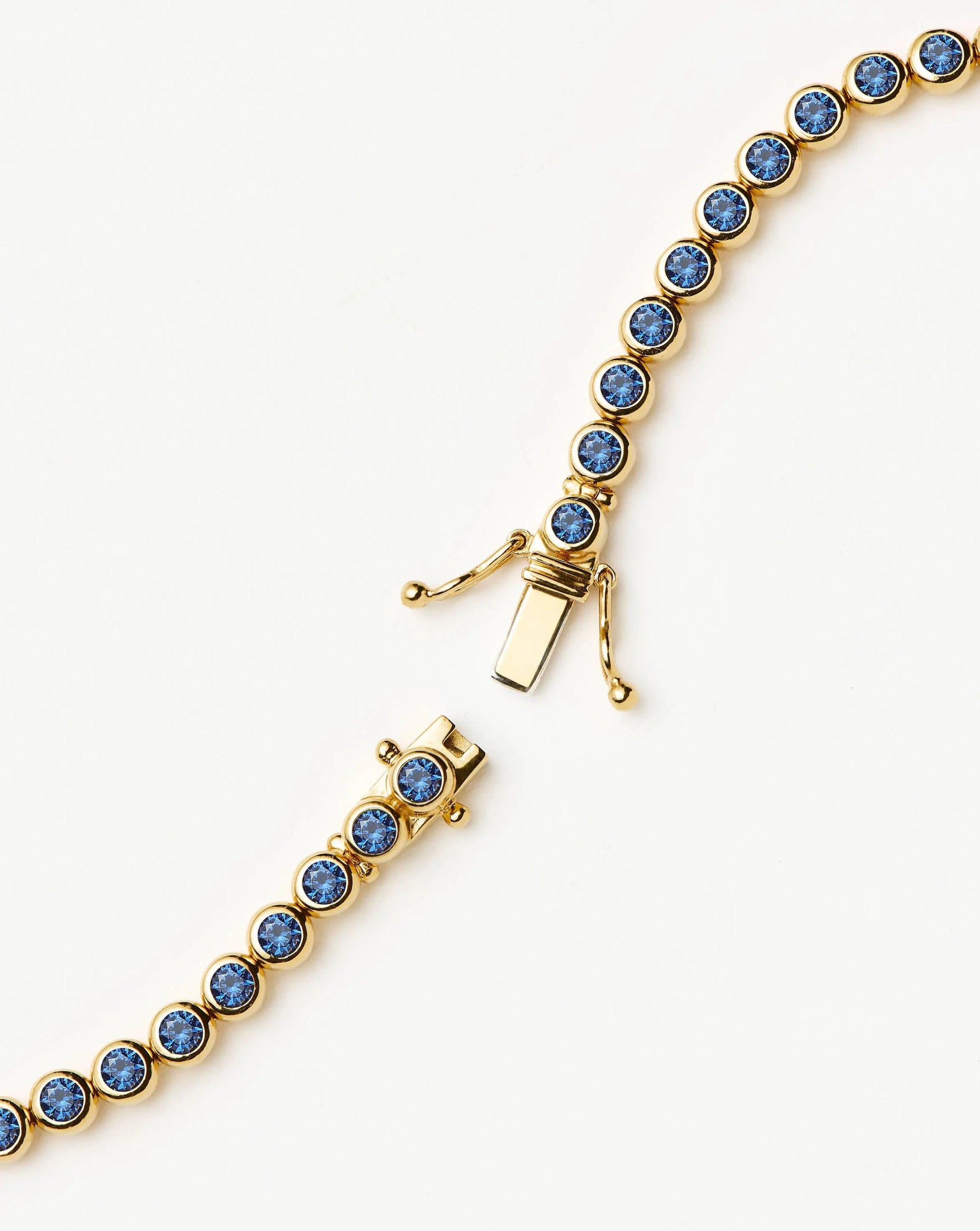 Tennis Round Bracelet | 18ct Gold Vermeil/Sapphire Blue Nano-crystal Bracelets Missoma 