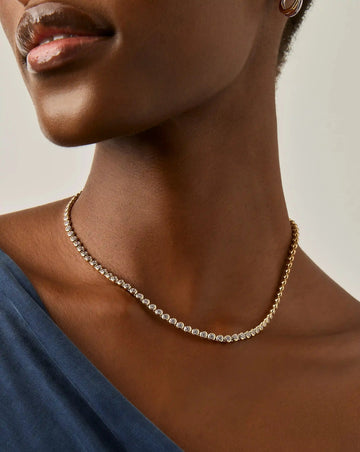 Tennis Round Necklace | 18ct Gold Plated/Cubic Zirconia Necklaces Missoma 