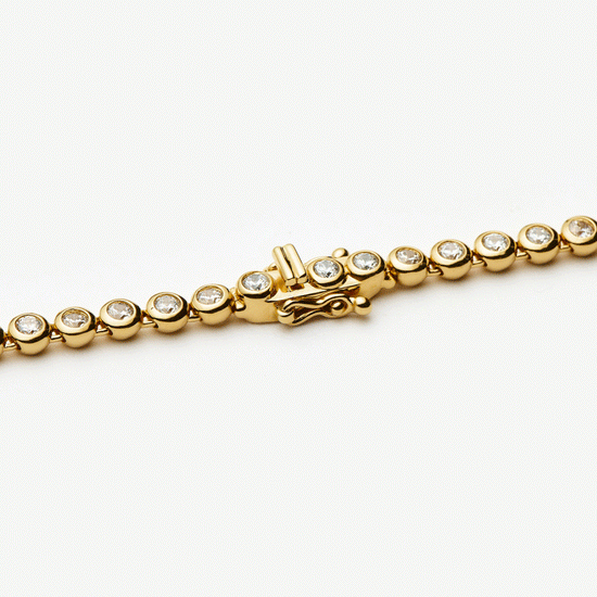 Tennis Round Necklace | 18ct Gold Plated/Cubic Zirconia Necklaces Missoma 