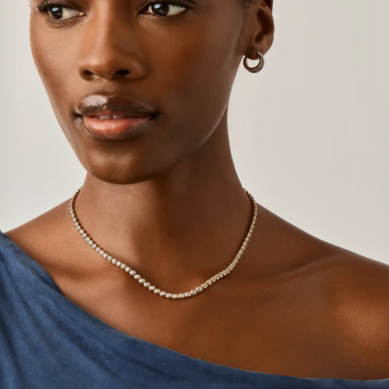 Tennis Round Necklace | 18ct Gold Plated/Cubic Zirconia Necklaces Missoma 