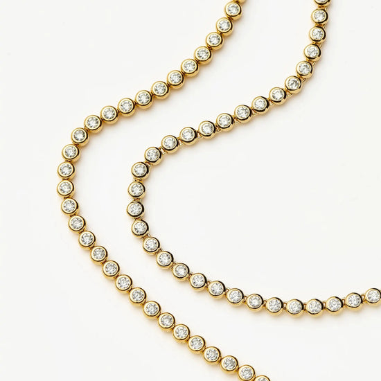 Tennis Round Necklace & Bracelet Set | 18ct Gold Plated/18ct Gold Vermeil/Cubic Zirconia Bracelets Missoma 