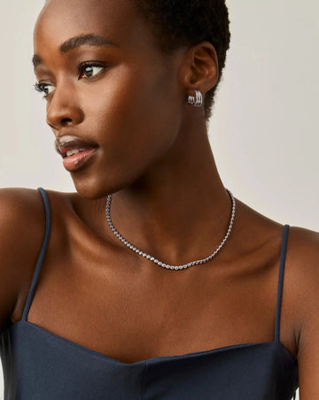 Tennis Round Necklace | Silver Plated/Cubic Zirconia Necklaces Missoma 