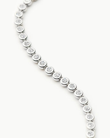 Tennis Round Necklace | Silver Plated/Cubic Zirconia Necklaces Missoma 