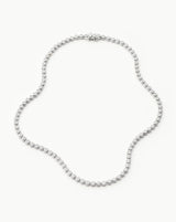 Tennis Round Necklace | Silver Plated/Cubic Zirconia
