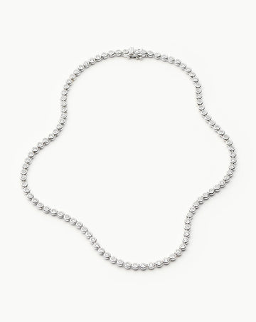 Tennis Round Necklace | Silver Plated/Cubic Zirconia Necklaces Missoma 