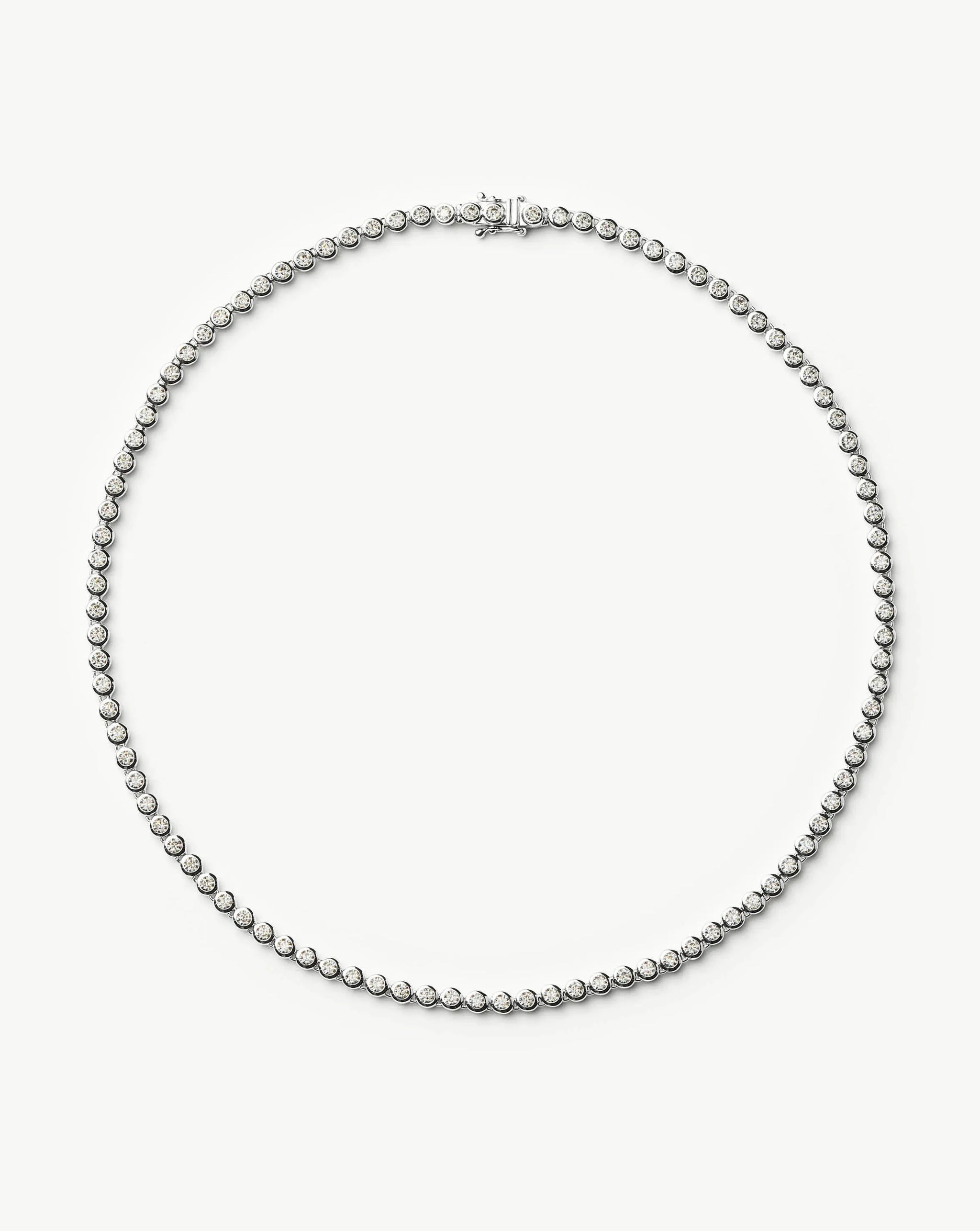 Tennis Round Necklace | Silver Plated/Cubic Zirconia Necklaces Missoma 